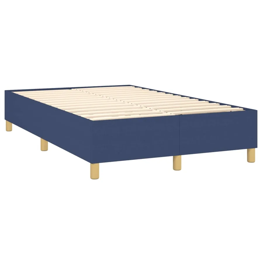 Sommier à lattes de lit avec matelas Bleu 120x200 cm Tissu - 4