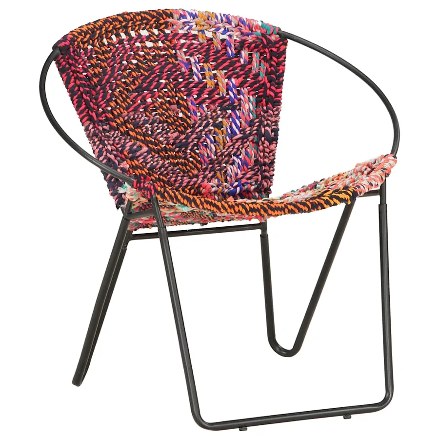 Chaise ronde Chindi Multicolore Tissu - 10