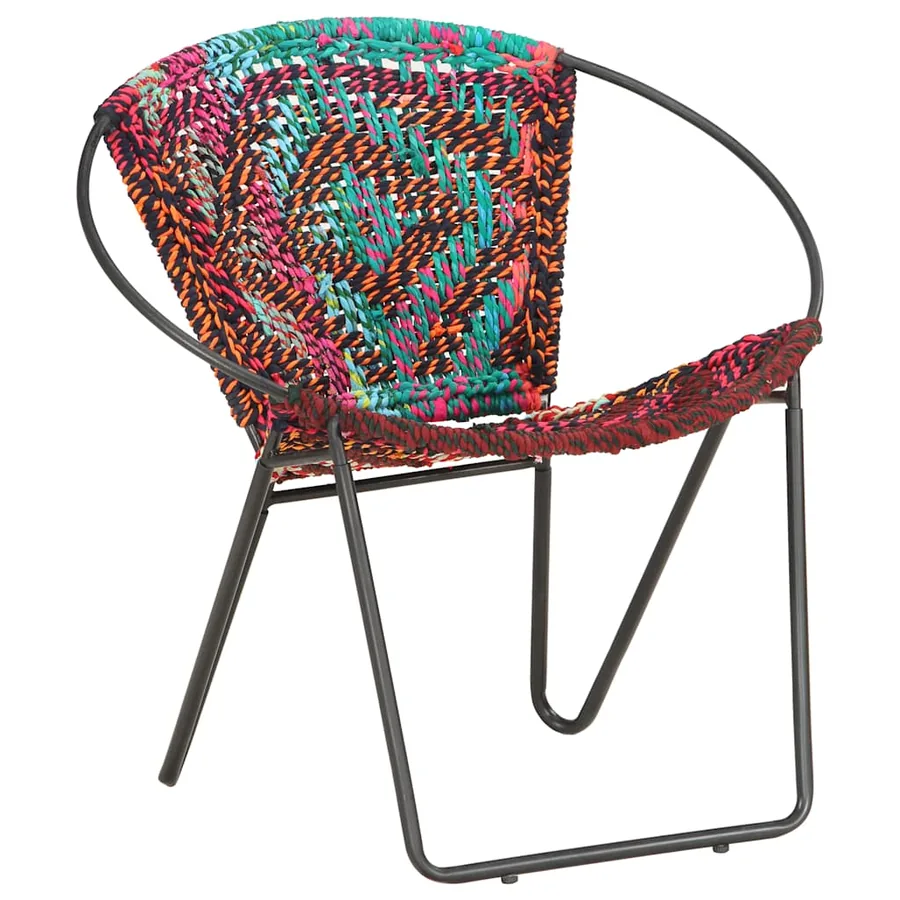 Chaise ronde Chindi Multicolore Tissu - 11
