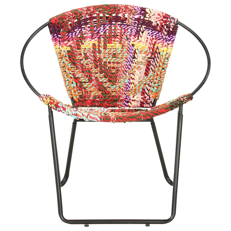 Chaise ronde Chindi Multicolore Tissu - 2