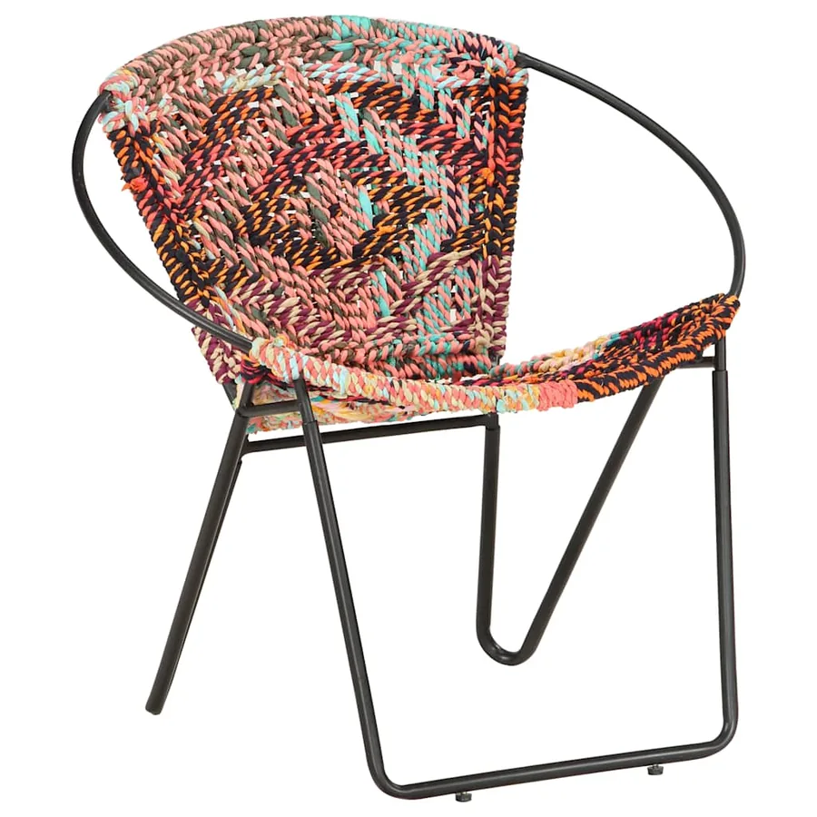 Chaise ronde Chindi Multicolore Tissu - 9