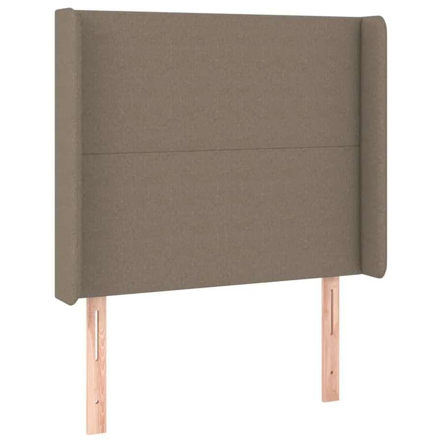 Sommier à lattes de lit matelas et LED Taupe 90x190 cm Tissu - 7