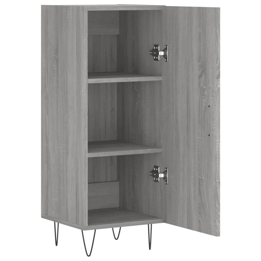 Buffet Sonoma gris 34,5x34x90 cm Bois d'ingénierie - 6