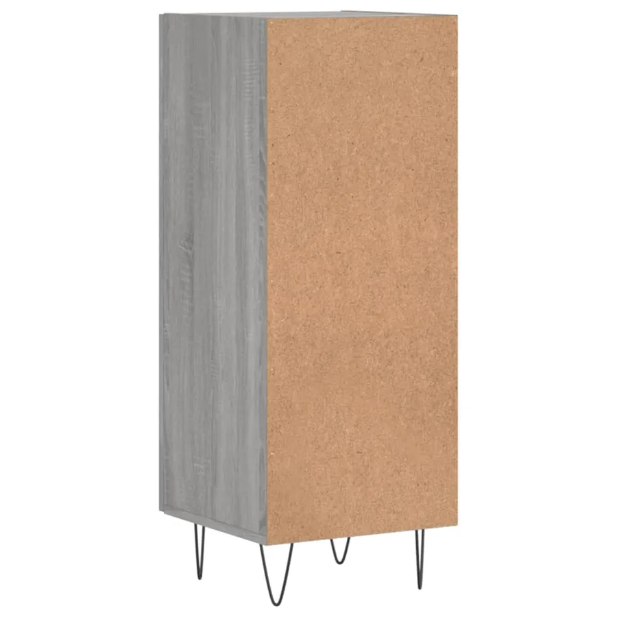 Buffet Sonoma gris 34,5x34x90 cm Bois d'ingénierie - 8