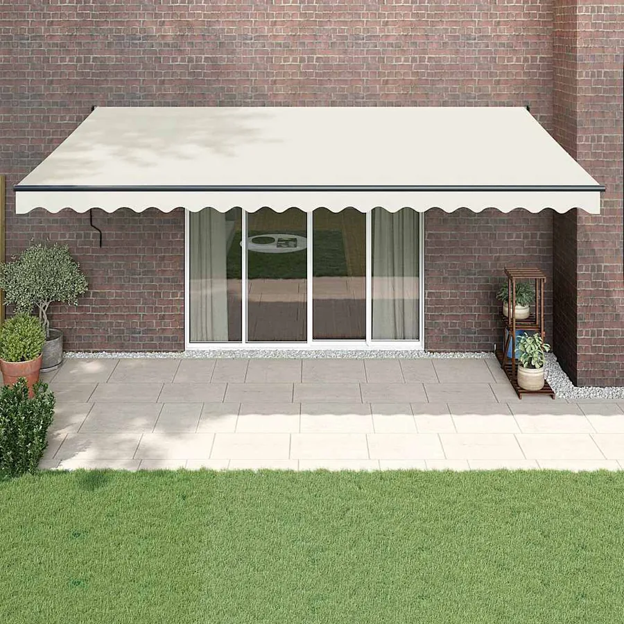 Auvent rétractable automatique crème 5x3 m