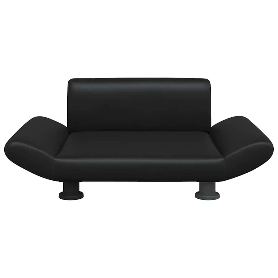 Lit pour chien noir 70x45x28 cm similicuir - 3