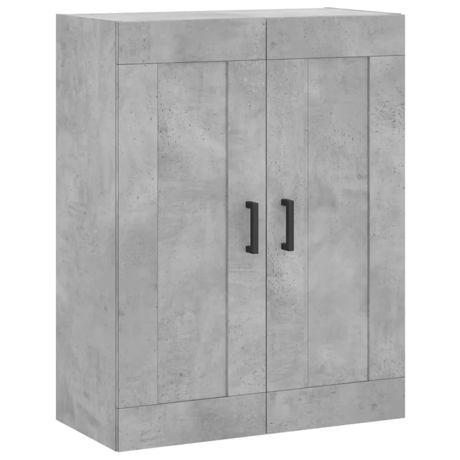 Buffet haut Gris béton 69,5x34x180 cm Bois d'ingénierie - 5
