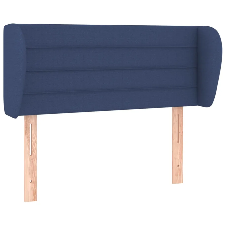 Tête de lit avec oreilles Bleu 103x23x78/88 cm Tissu - 2