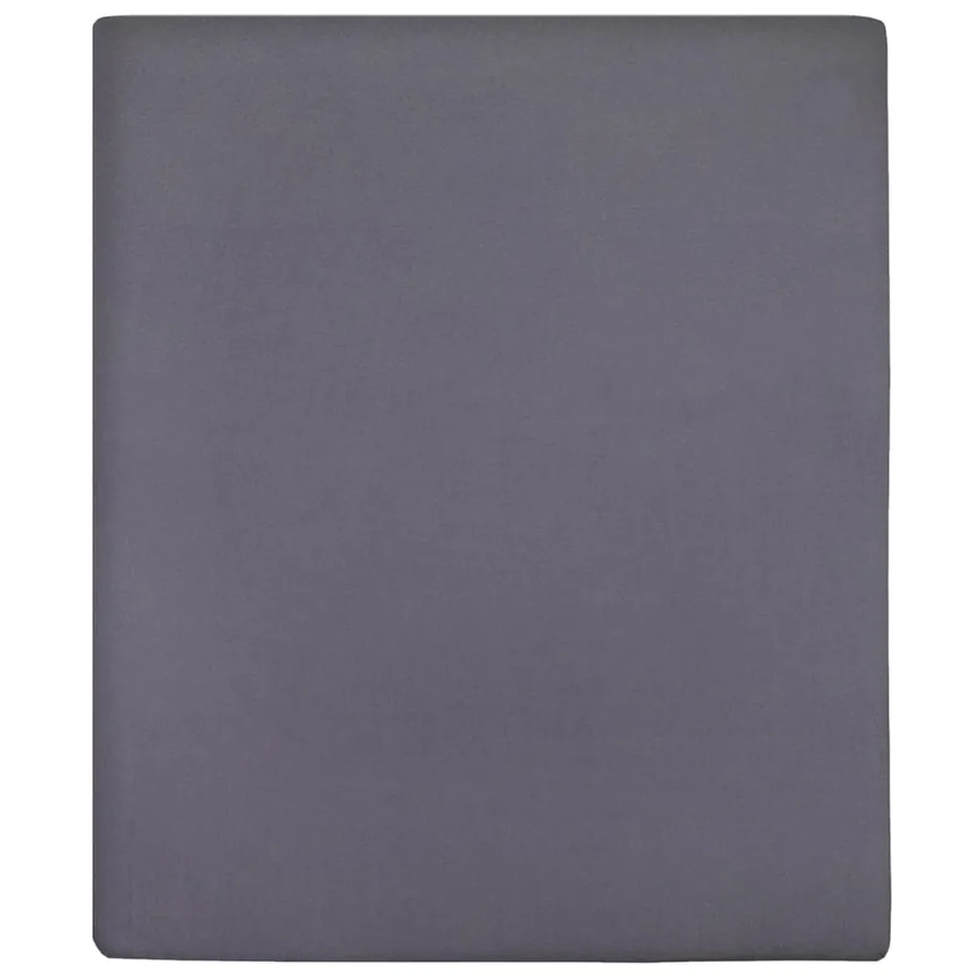 Draps-housses Jersey 2 pcs Anthracite 180x200 cm Coton - 2
