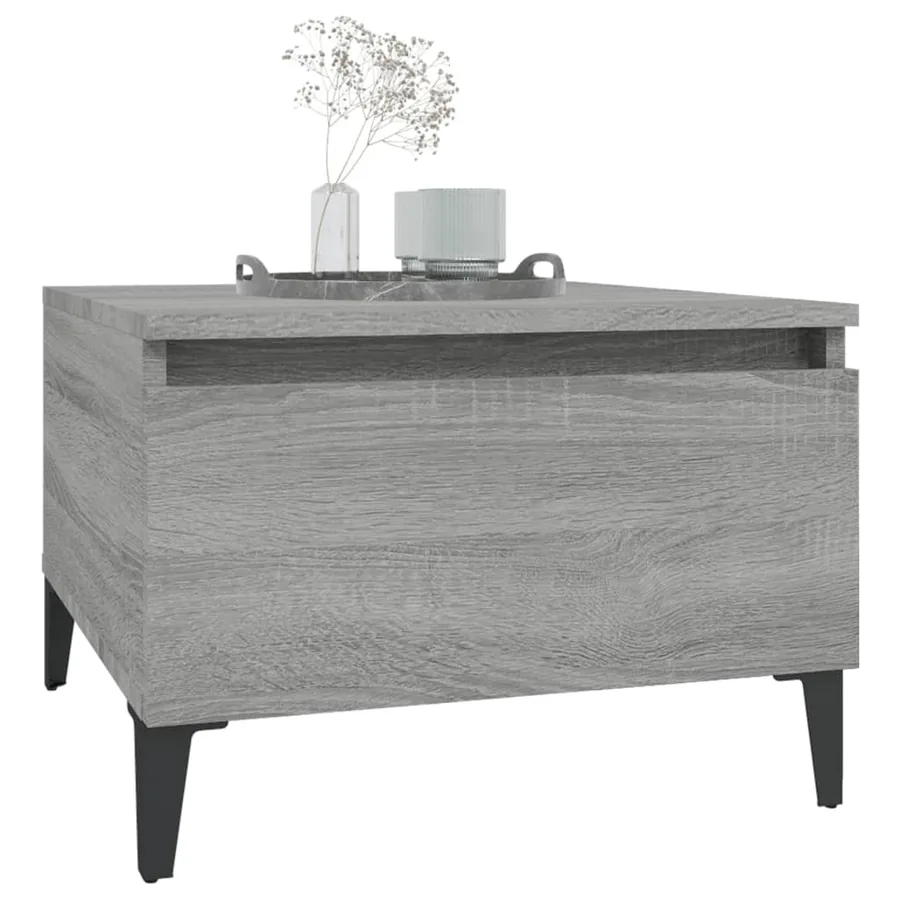Table d'appoint Sonoma gris 50x46x35 cm Bois d'ingénierie - 4