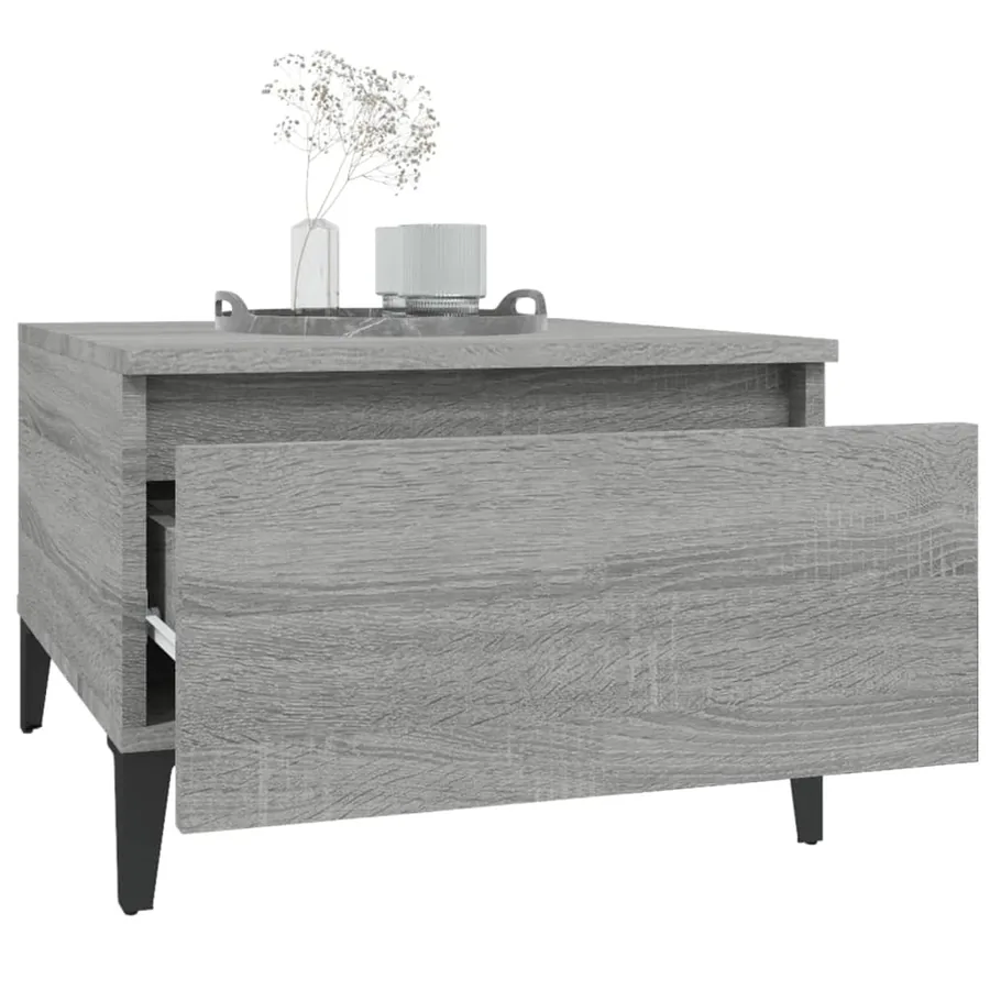 Table d'appoint Sonoma gris 50x46x35 cm Bois d'ingénierie - 5