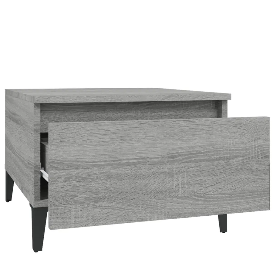 Table d'appoint Sonoma gris 50x46x35 cm Bois d'ingénierie - 7