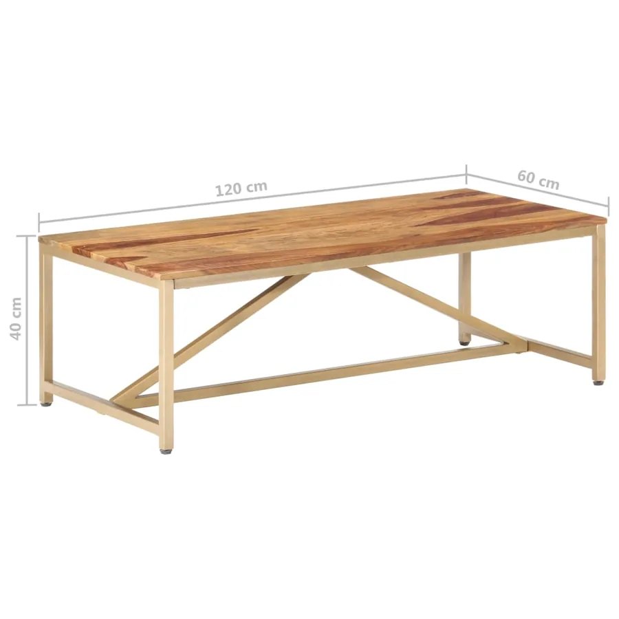Table basse 120x60x40 cm Bois massif - 7