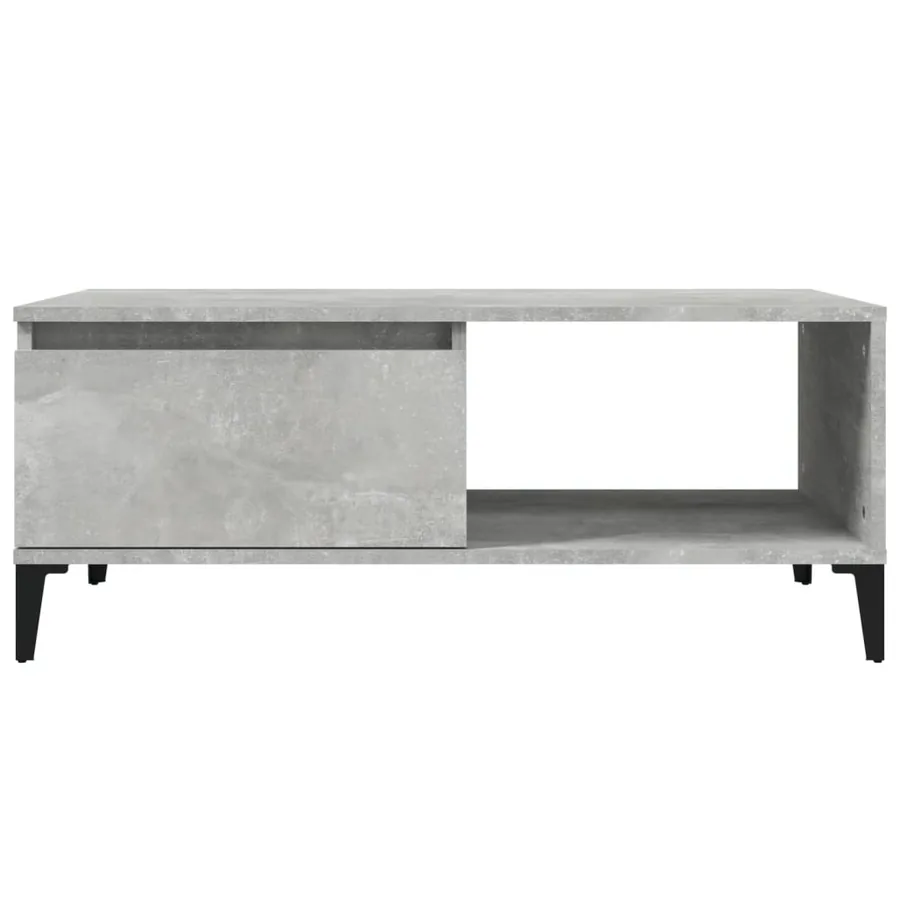 Table basse Gris béton 90x50x36,5 cm Bois d'ingénierie - 5