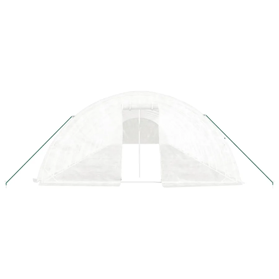 Serre avec cadre en acier blanc 90 m² 18x5x2,3 m - 4