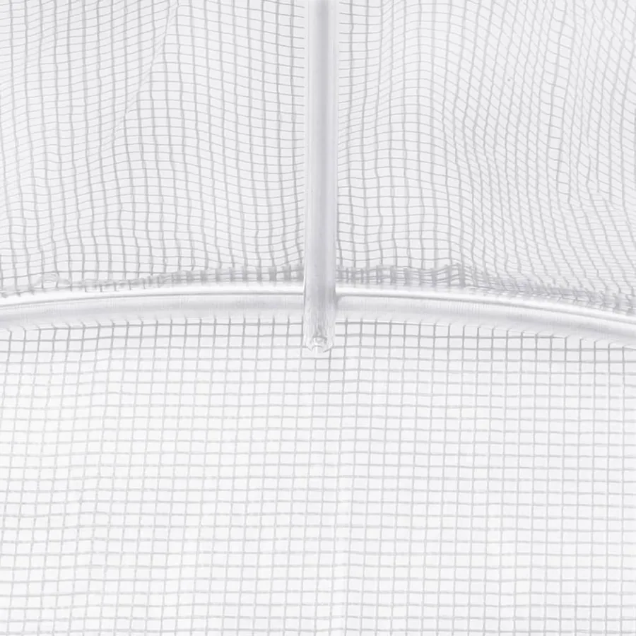 Serre avec cadre en acier blanc 90 m² 18x5x2,3 m - 9