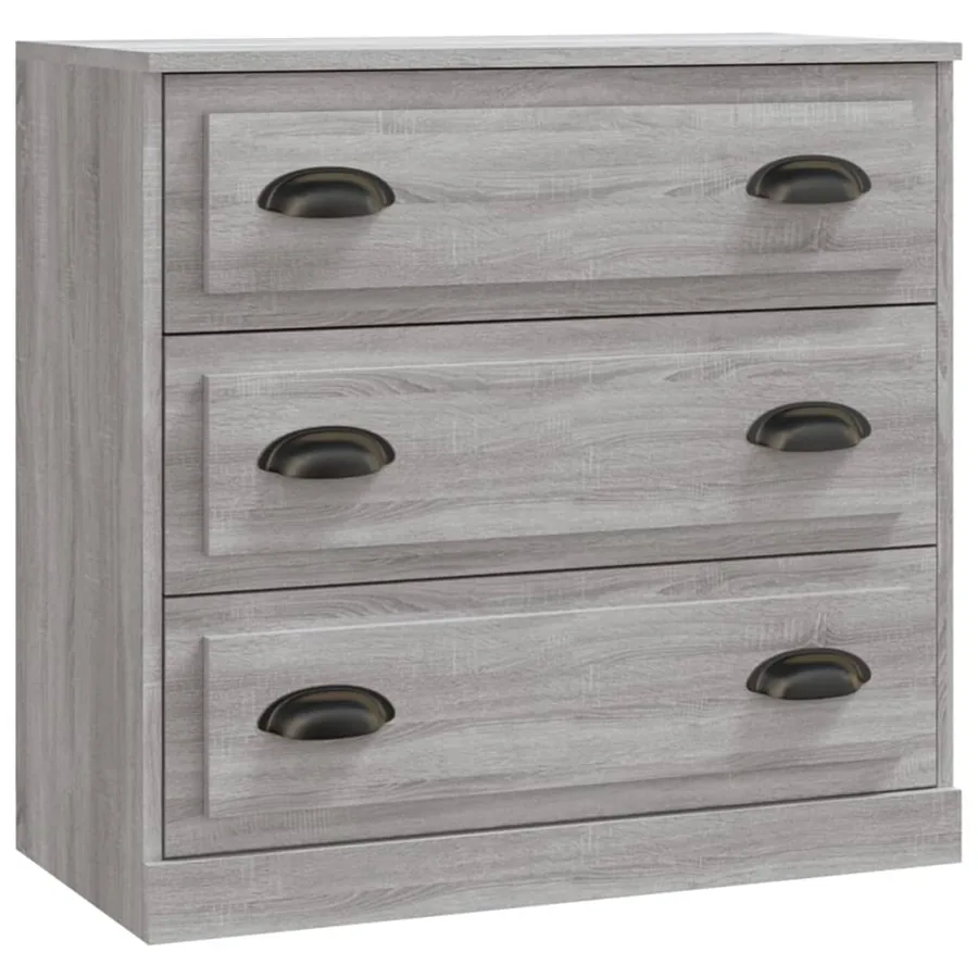 Buffet sonoma gris 70x35,5x67,5 cm bois d'ingénierie - 2