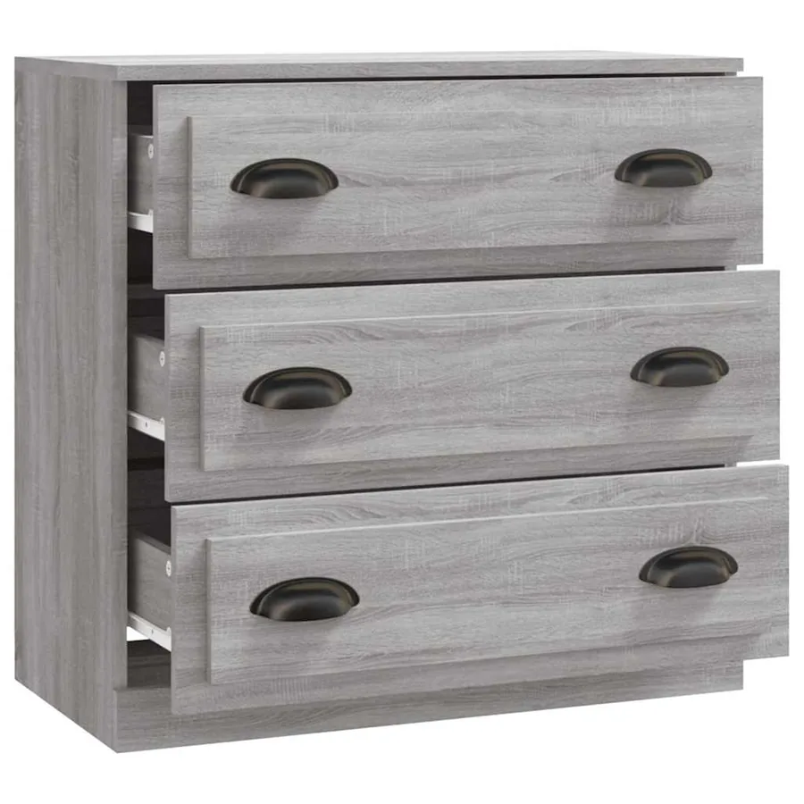 Buffet sonoma gris 70x35,5x67,5 cm bois d'ingénierie - 3