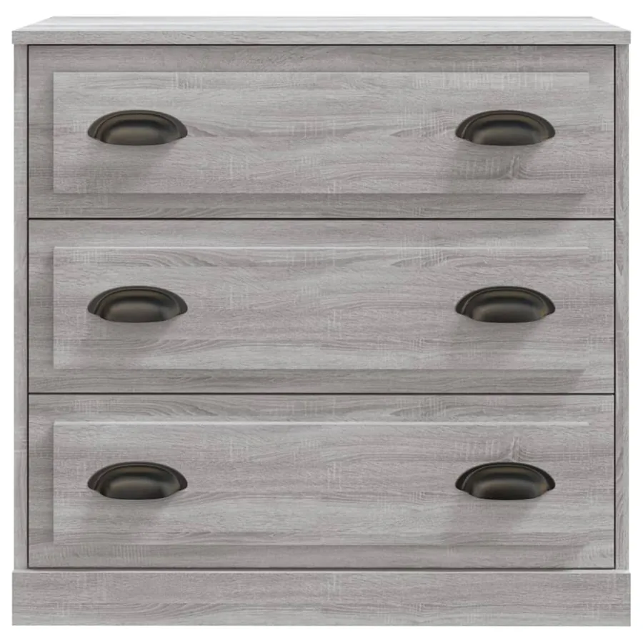 Buffet sonoma gris 70x35,5x67,5 cm bois d'ingénierie - 4