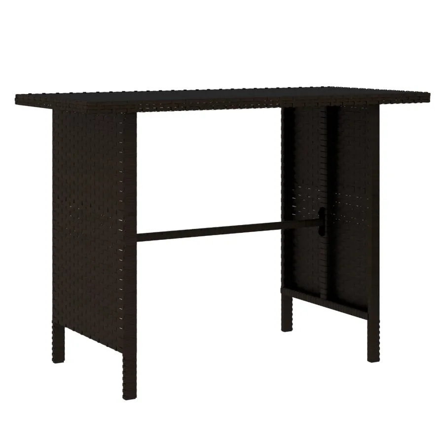 Salon de jardin 4 pcs Résine tressée Marron - 9