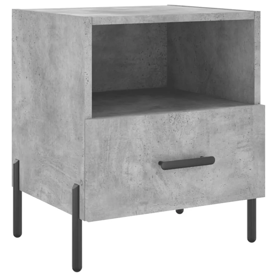 Tables de chevet 2pcs gris béton 40x35x47,5cm bois d’ingénierie - 6