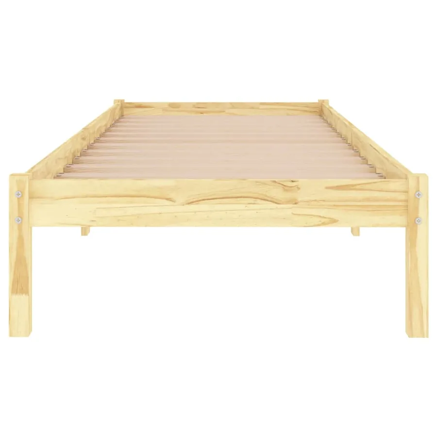 Cadre de lit sans matelas bois massif - 4