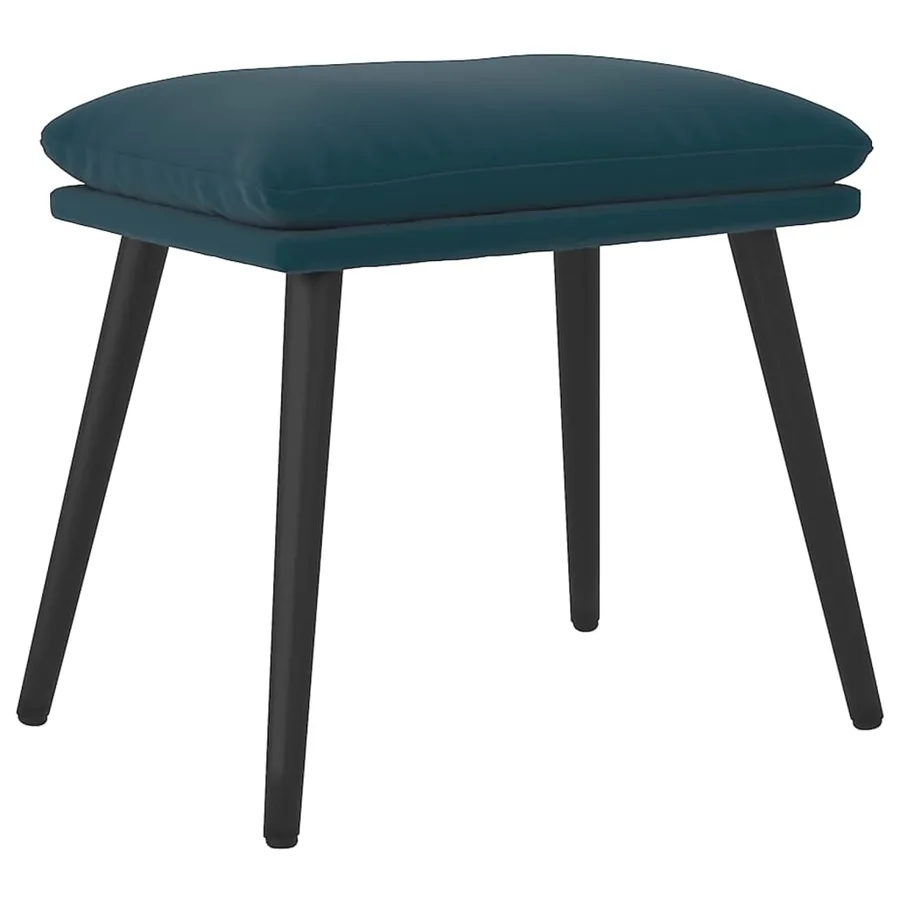 Repose-pied Bleu 45x29,5x35 cm Velours - 2