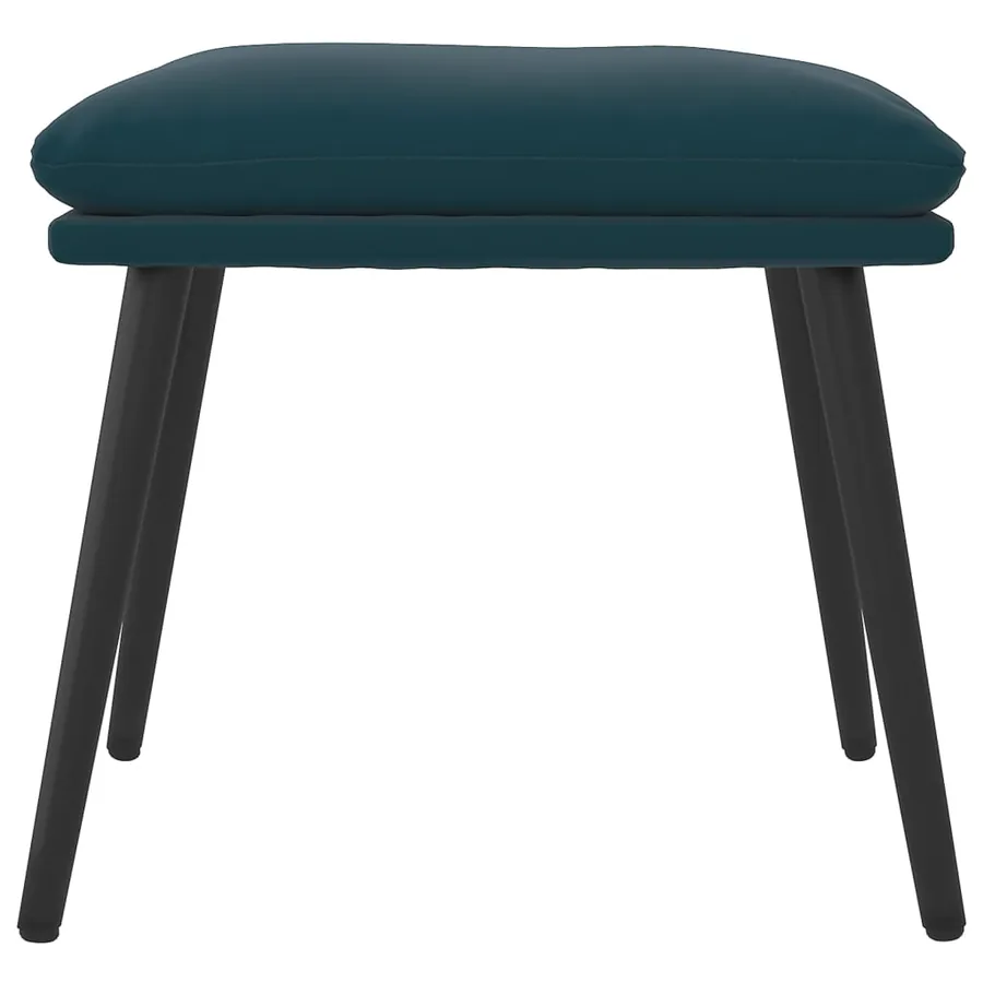 Repose-pied Bleu 45x29,5x35 cm Velours - 3
