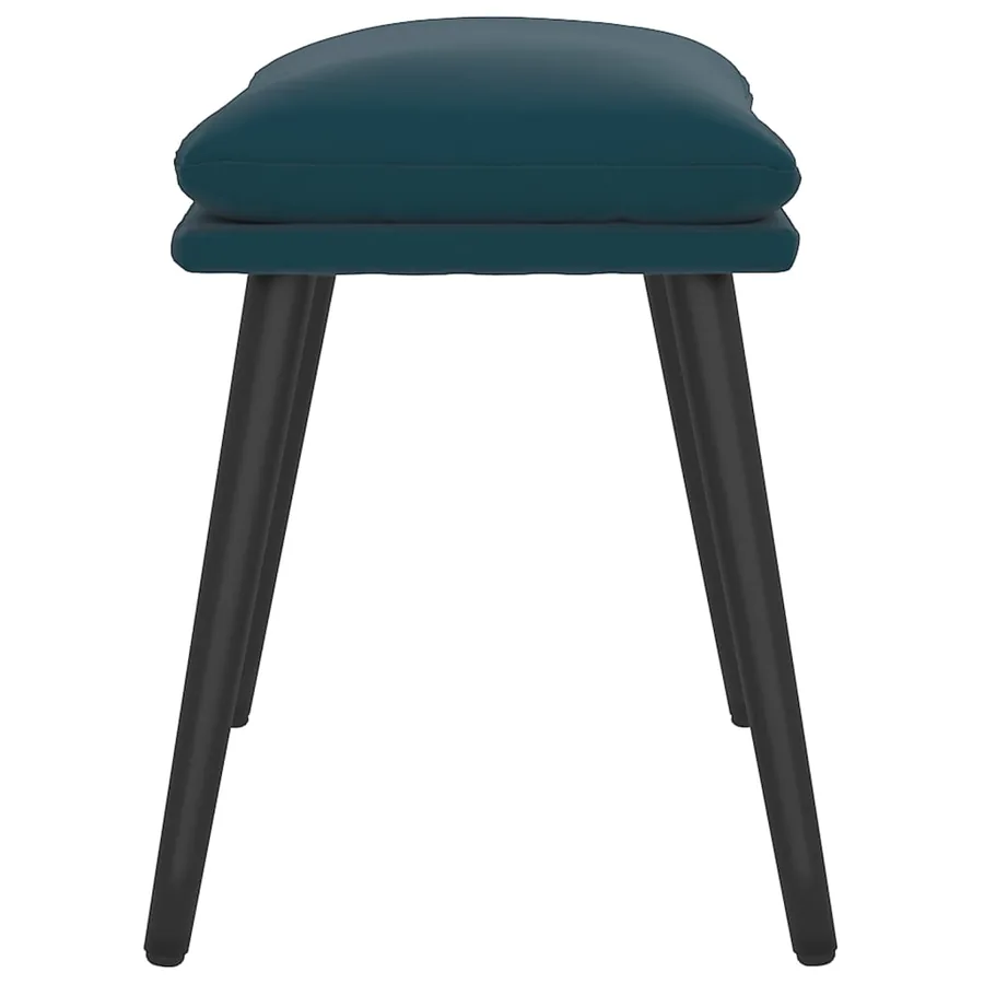 Repose-pied Bleu 45x29,5x35 cm Velours - 4
