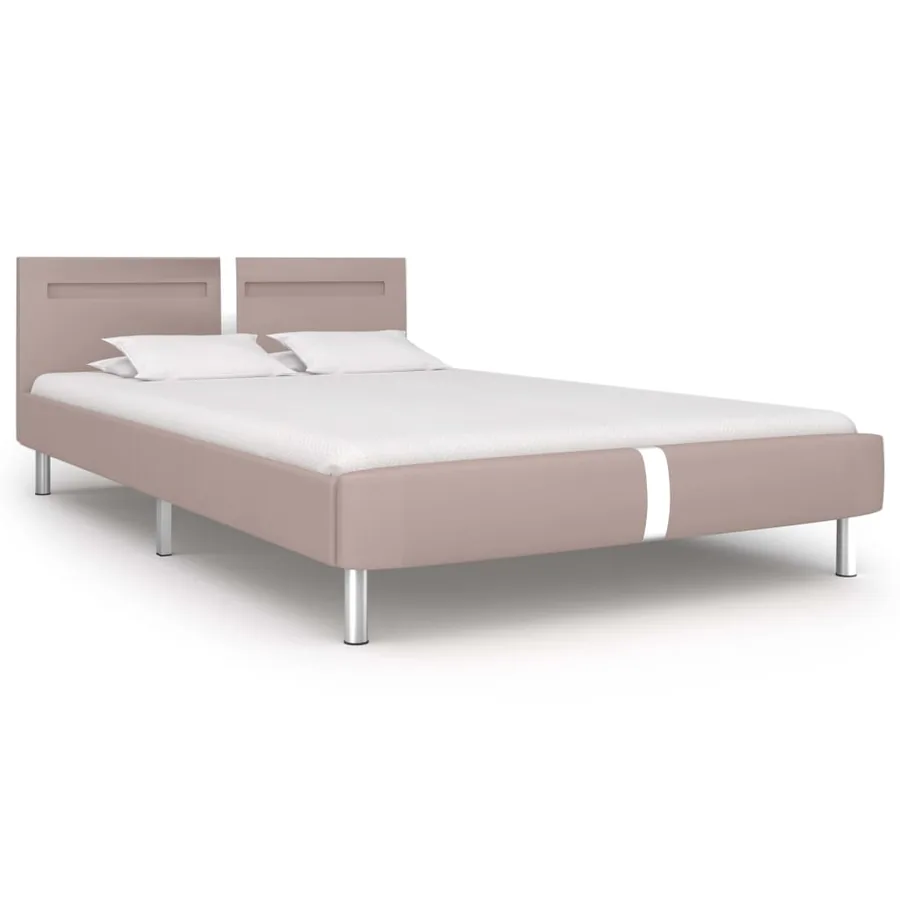 Cadre de lit avec LED sans matelas cappuccino 120x200 cm - 2