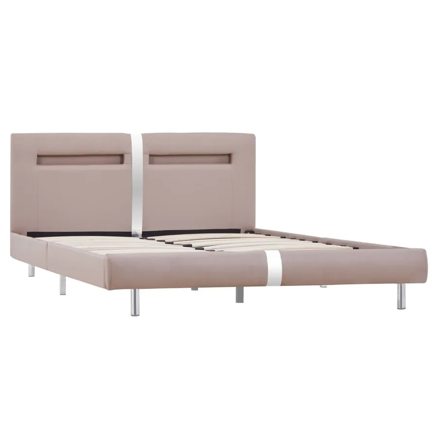 Cadre de lit avec LED sans matelas cappuccino 120x200 cm - 3