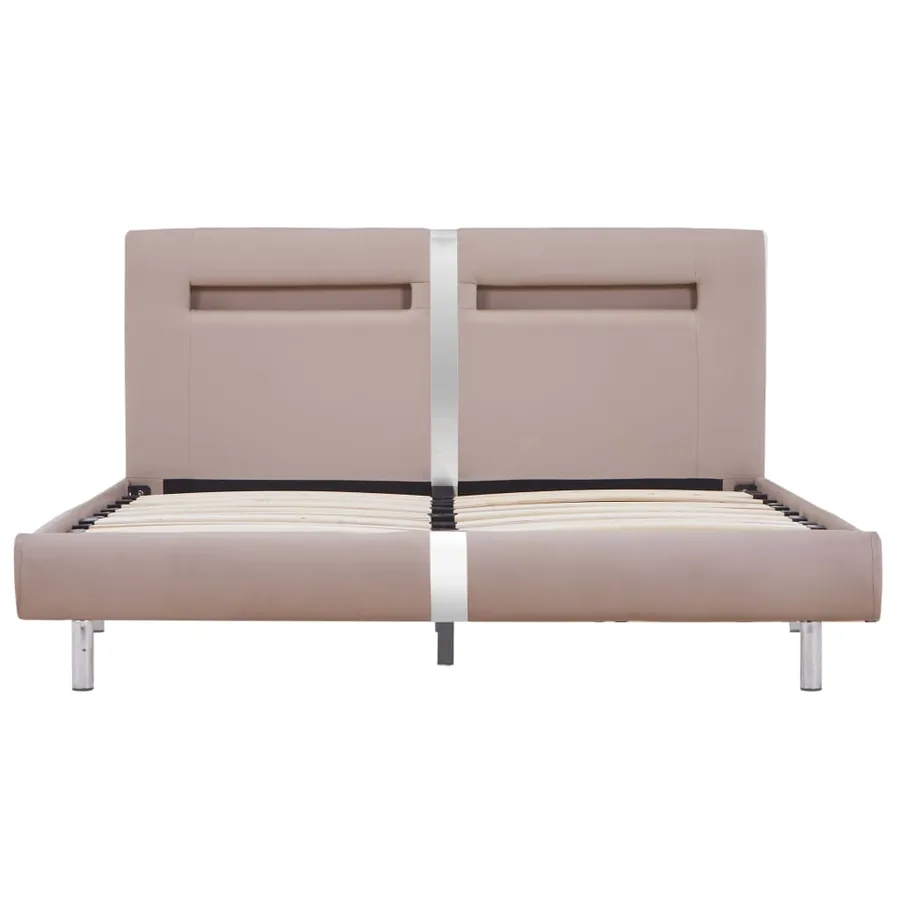 Cadre de lit avec LED sans matelas cappuccino 120x200 cm - 4