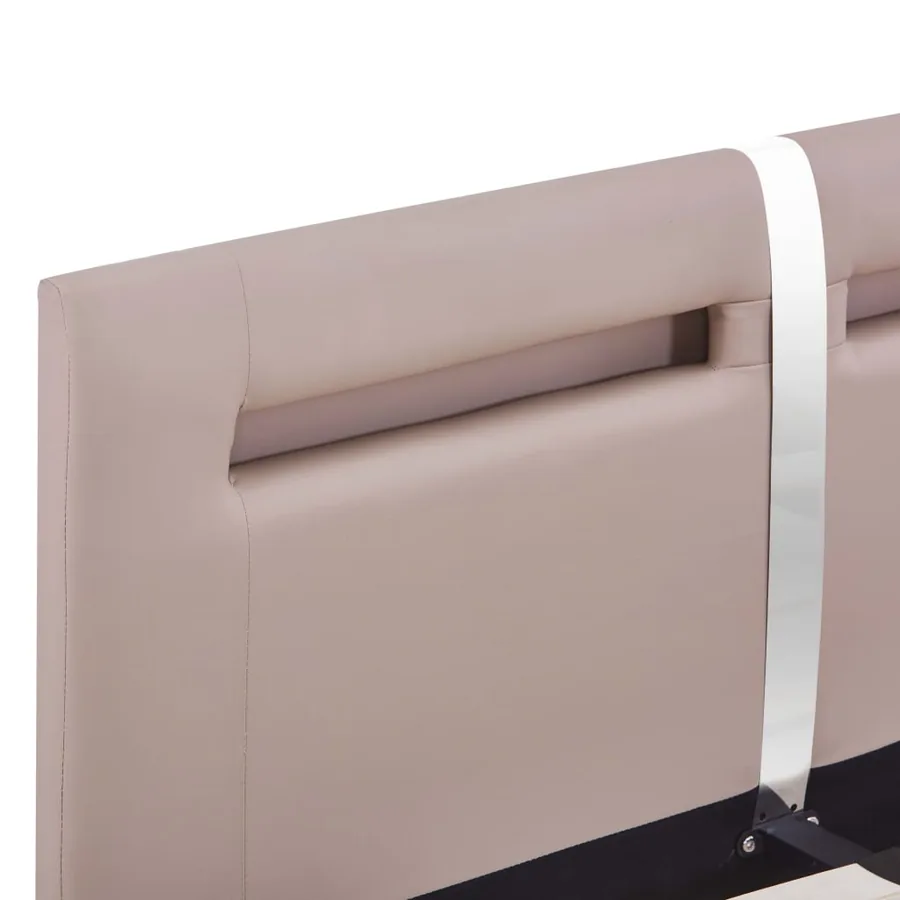 Cadre de lit avec LED sans matelas cappuccino 120x200 cm - 6
