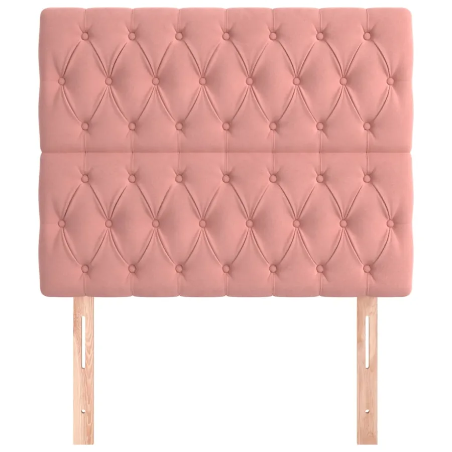 Tête de lit Rose 100x7x118/128 cm Velours - 3