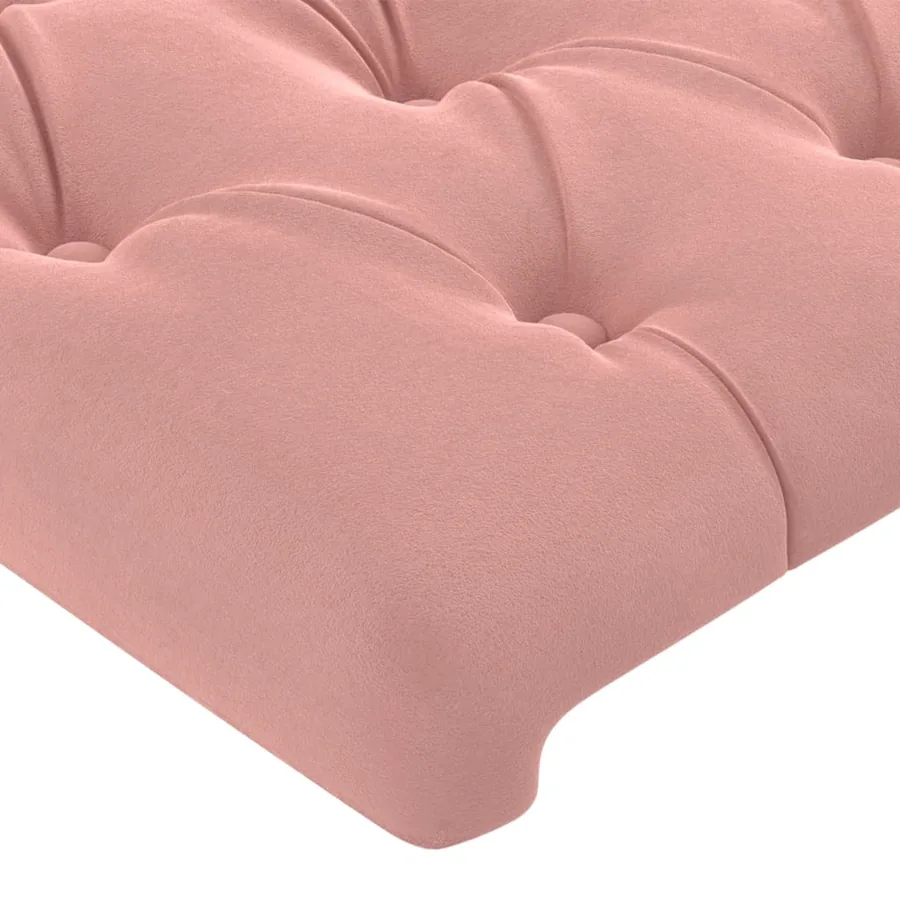 Tête de lit Rose 100x7x118/128 cm Velours - 4