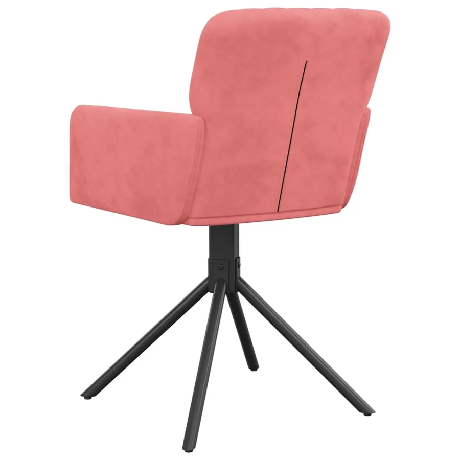 Chaises pivotantes à manger lot de 2 Rose Velours - 6