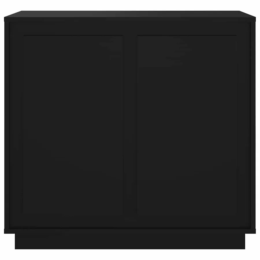 Buffet noir 80x34x75 cm bois d'ingénierie - 5