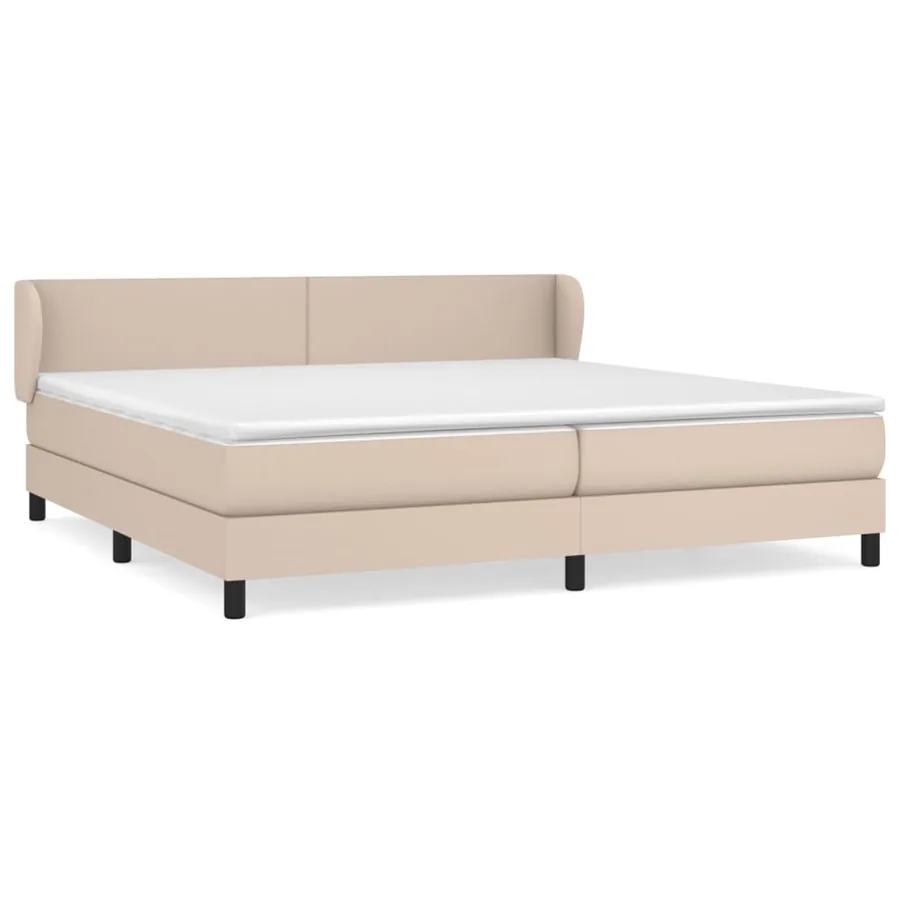 Sommier à lattes de lit avec matelas Cappuccino 200x200 cm - 2