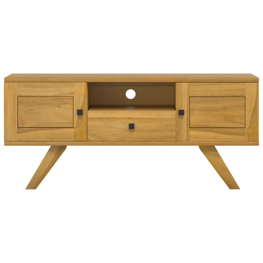 Meuble TV 110x30x35 cm Bois de teck solide - 3
