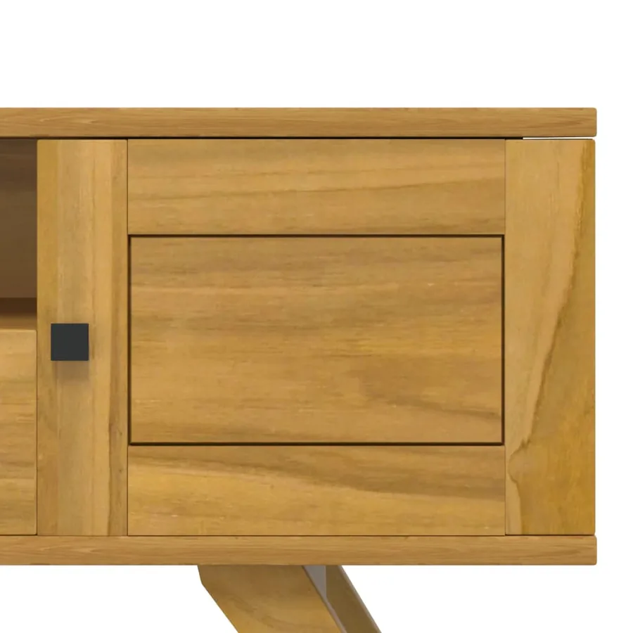 Meuble TV 110x30x35 cm Bois de teck solide - 7