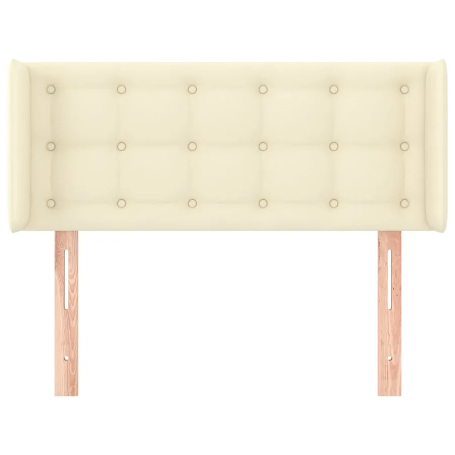 Tête de lit avec oreilles Crème 83x16x78/88 cm Similicuir - 3