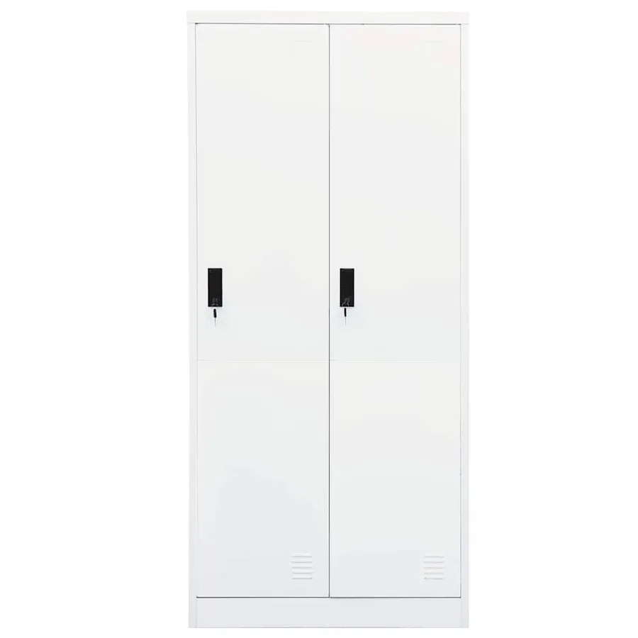 Garde-robe Blanc 80x50x180 cm Acier - 2