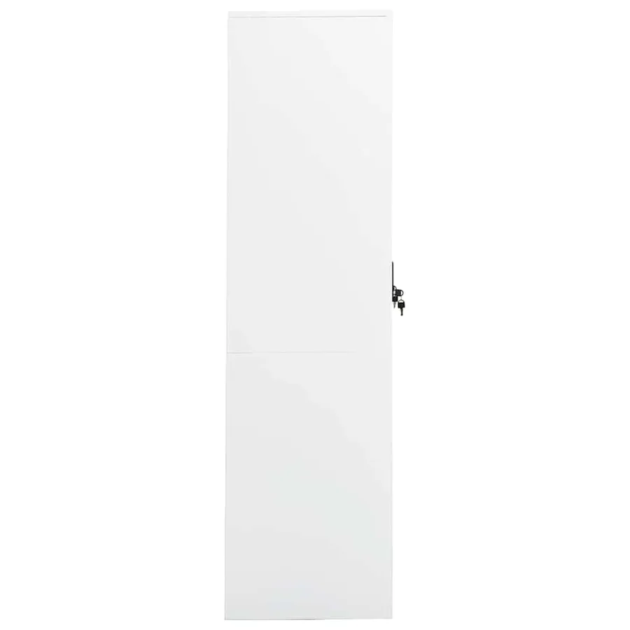 Garde-robe Blanc 80x50x180 cm Acier - 3