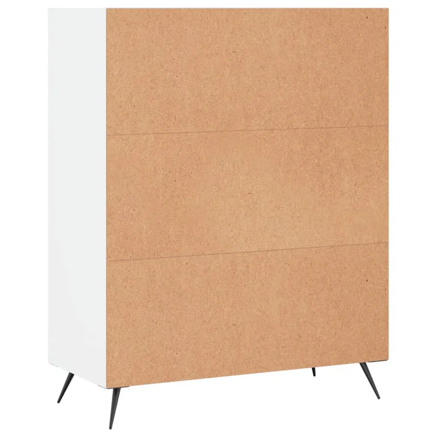 Bibliothèque blanc 69,5x32,5x90 cm bois d'ingénierie - 6