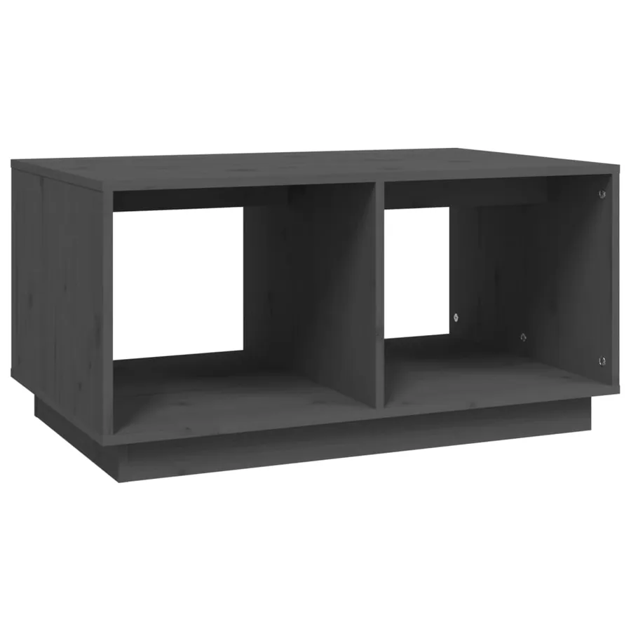 Table basse Gris 80x50x40 cm Bois massif de pin - 2