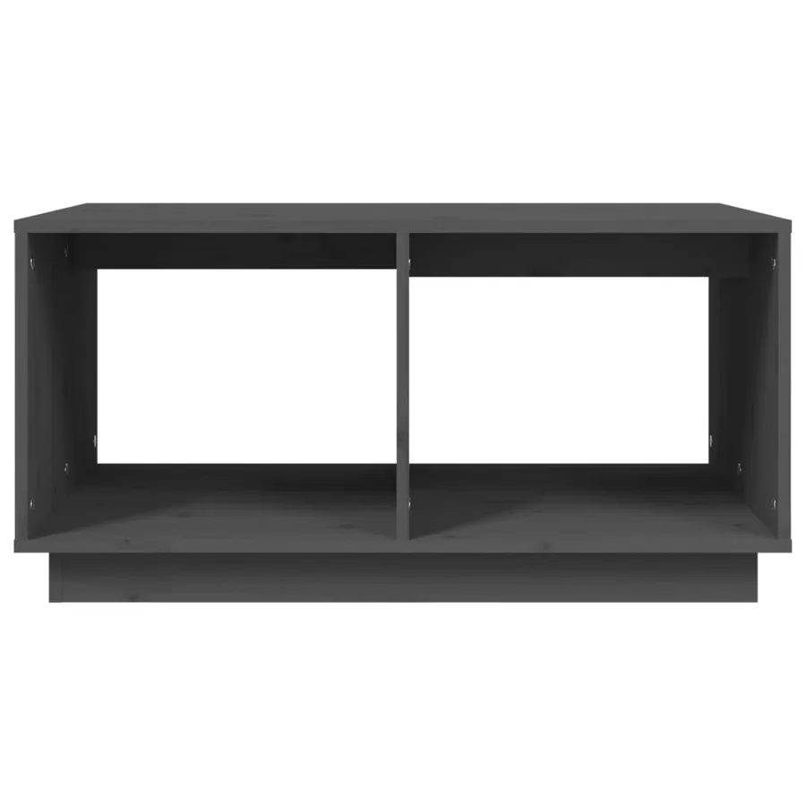 Table basse Gris 80x50x40 cm Bois massif de pin - 5