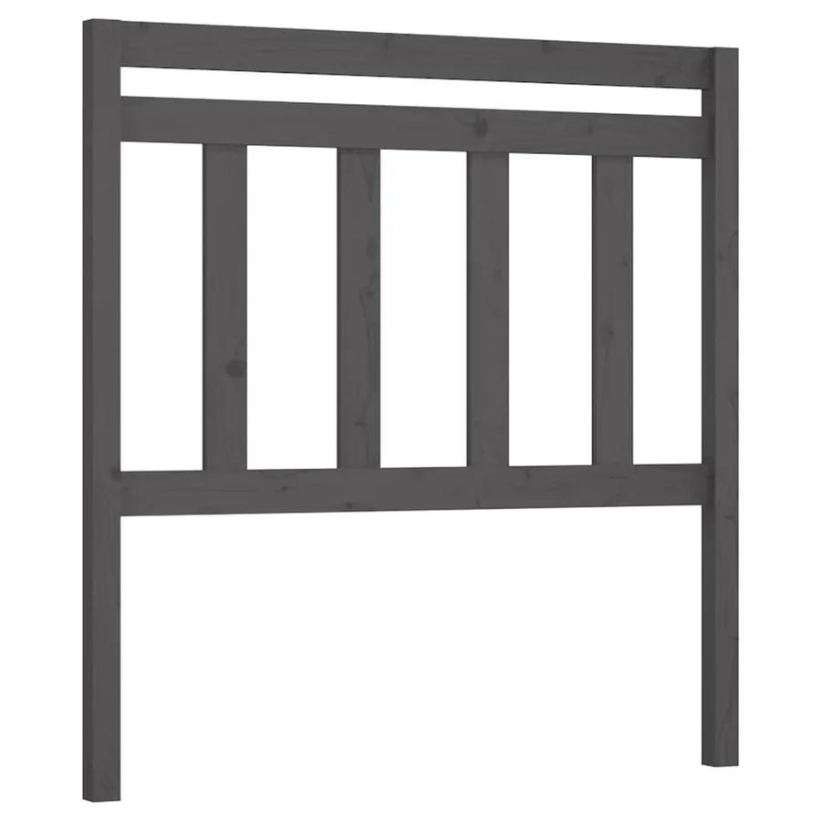 Tête de lit Gris 106x4x100 cm Bois massif de pin - 2