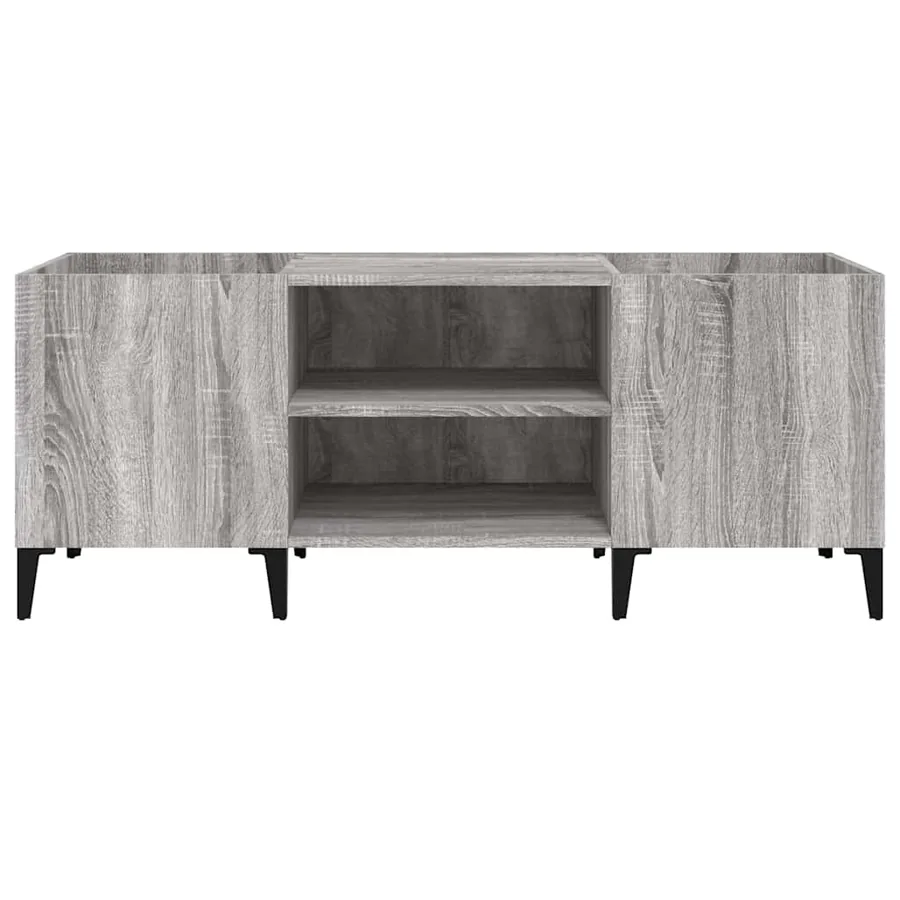 Armoire à disques sonoma gris 121x38x48 cm bois d'ingénierie - 5