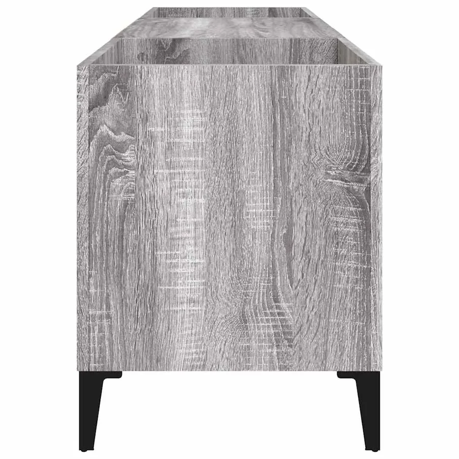 Armoire à disques sonoma gris 121x38x48 cm bois d'ingénierie - 6
