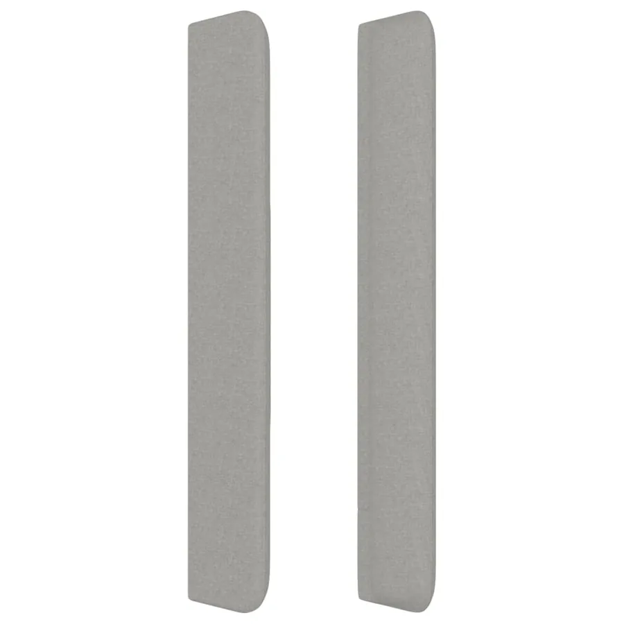 Tête de lit avec oreilles Gris clair 83x16x118/128 cm Tissu - 4